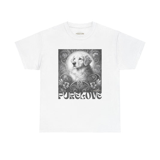 Golden Retriever Vintage Unisex Cotton Tee for Dog Lovers (Black & White)