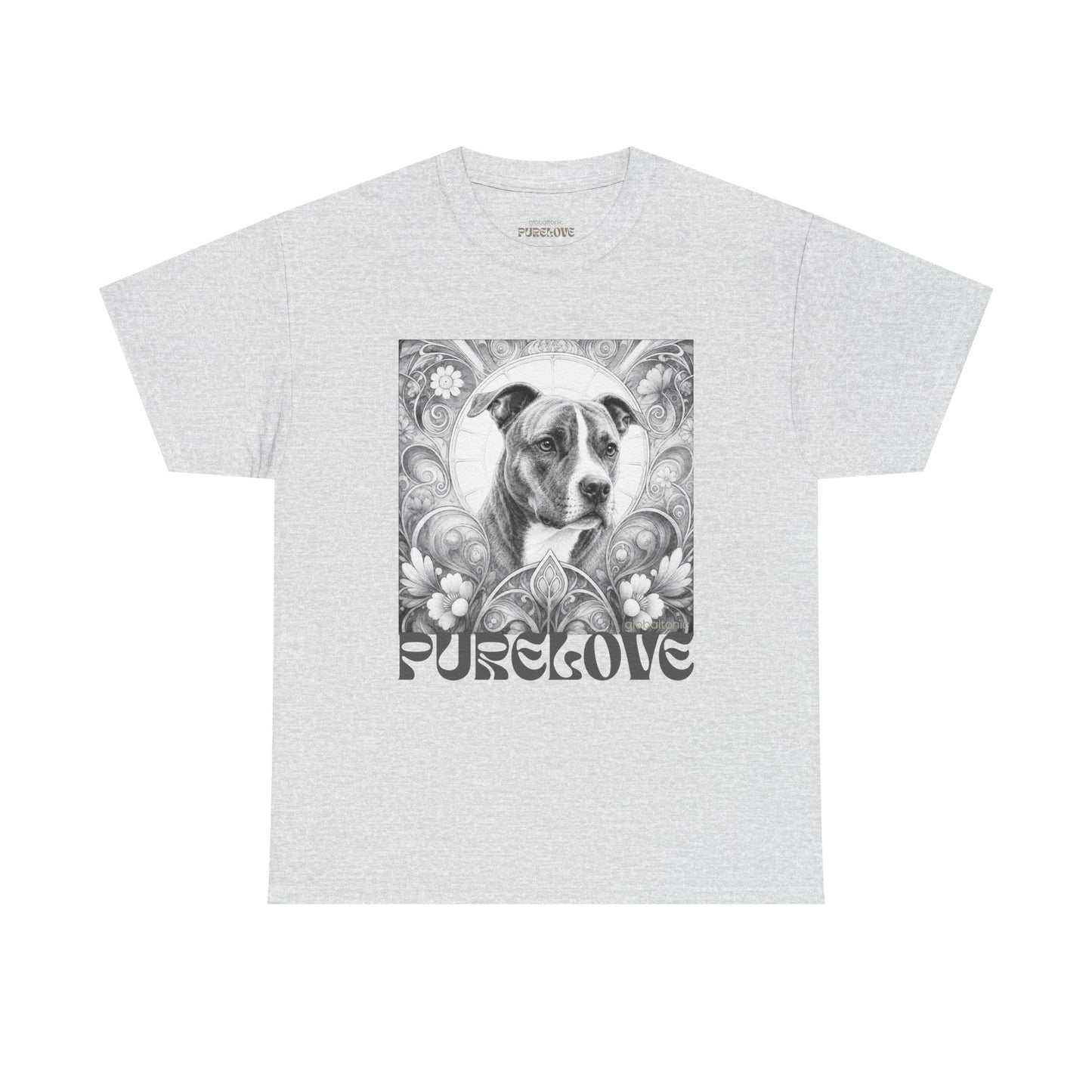 Staffy (Coco) Bull Terrier Vintage Unisex Cotton Tee for Dog Lovers (Black & White)