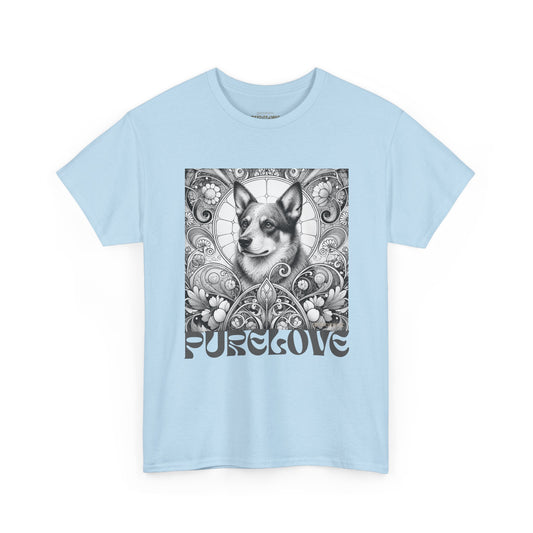 Australian Blue Heeler Vintage Unisex Cotton Tee for Dog Lovers (Black & White)