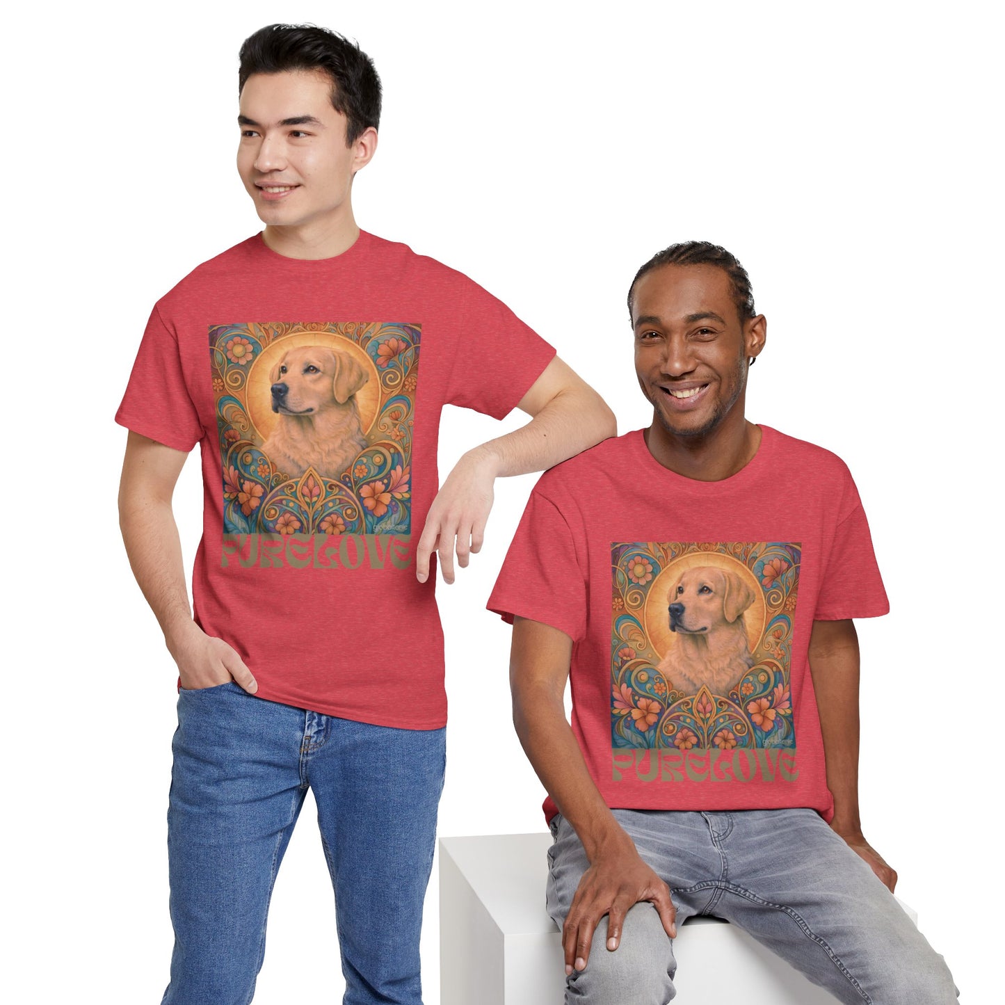 Golden Labrador Vintage Graphic T-shirt - Unisex Cotton Tee for Dog Lovers