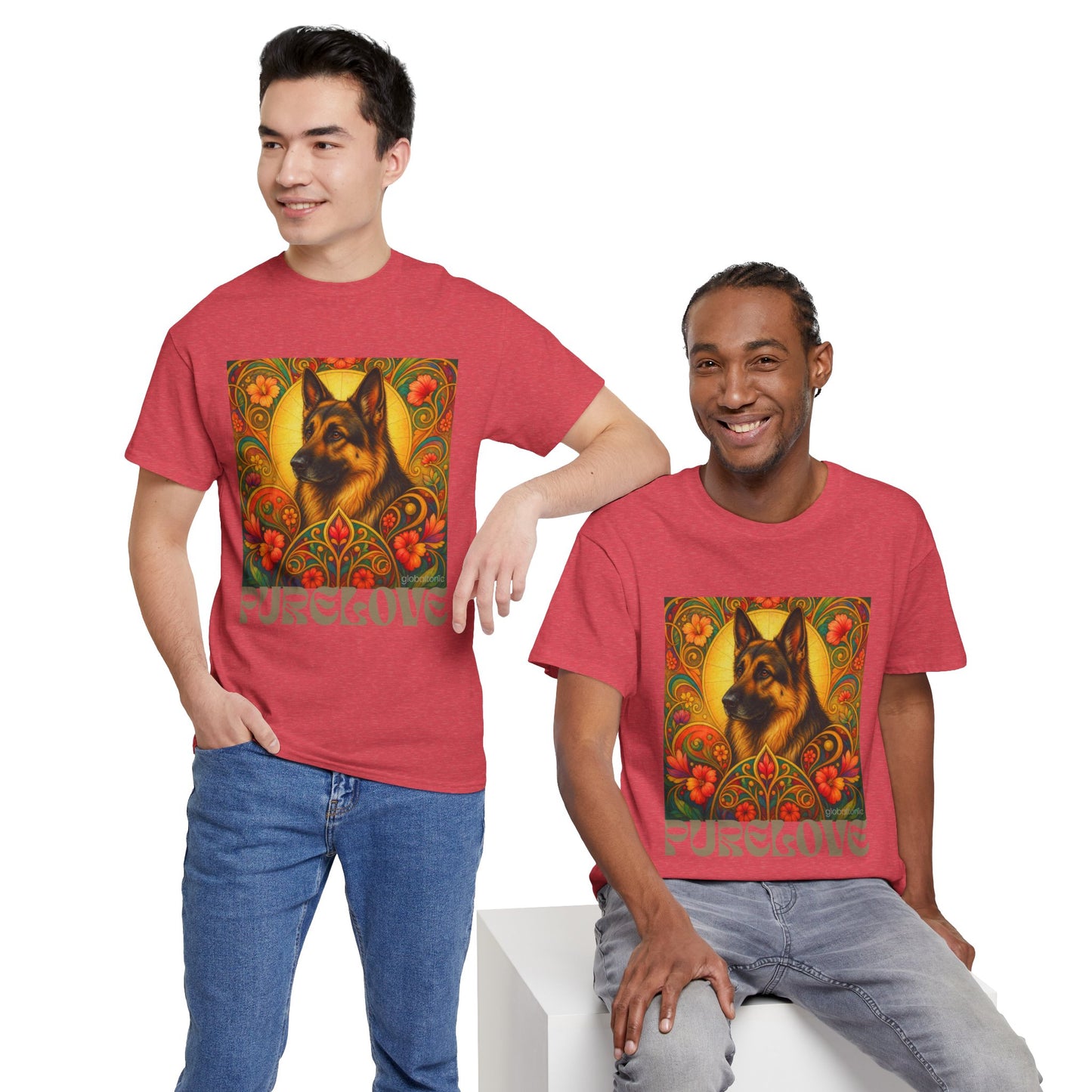 German Shepherd Vintage Graphic T-Shirt – Unisex Cotton Tee for Dog Lovers