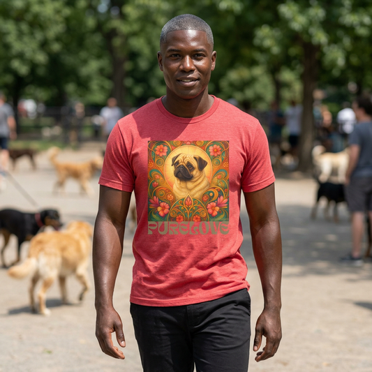 Pug Tan Vintage Graphic T-Shirt – Unisex Cotton Tee for Dog Lovers