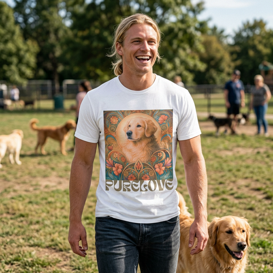 Golden Retriever Vintage Graphic T-shirt - Unisex Cotton Tee for Dog Lovers