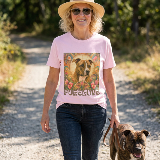 Staffy (Coco) Bull Terrier Vintage Unisex Cotton Tee for Dog Lovers
