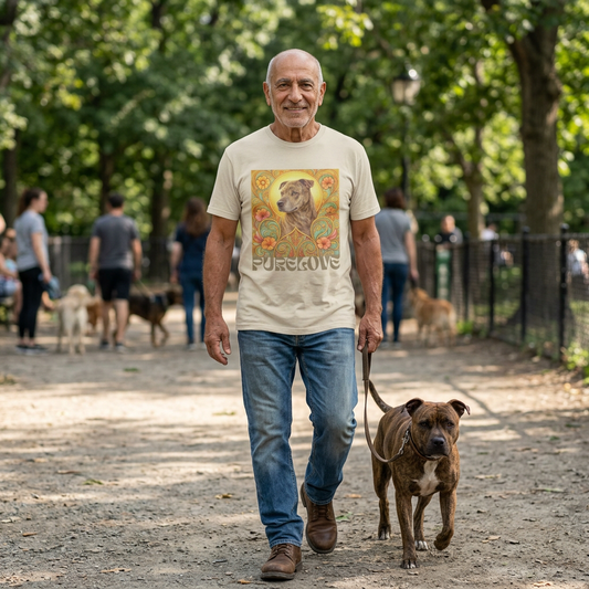 Staffy Brown Brindle Vintage Graphic T-Shirt – Unisex Cotton Tee for Dog Lovers