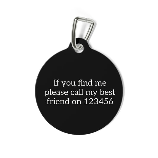 Staffy Grey & White Dog Tag - Vintage Design Gift for Dog Lovers