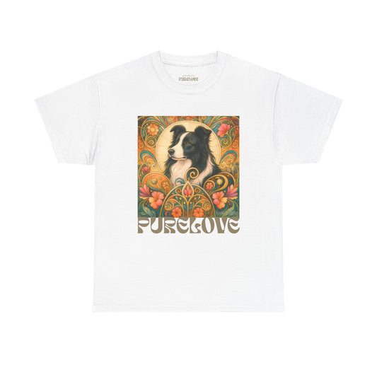 Border Collie (Black & White) Vintage Graphic T-Shirt – Unisex Cotton Tee for Dog Lovers