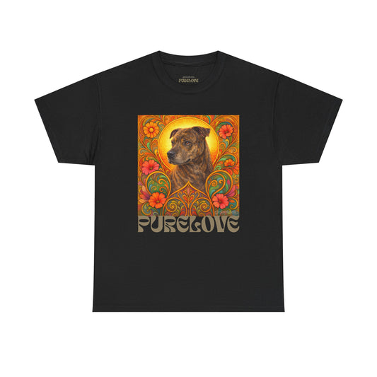 Staffy Brown Brindle Vintage Graphic T-Shirt – Unisex Cotton Tee for Dog Lovers