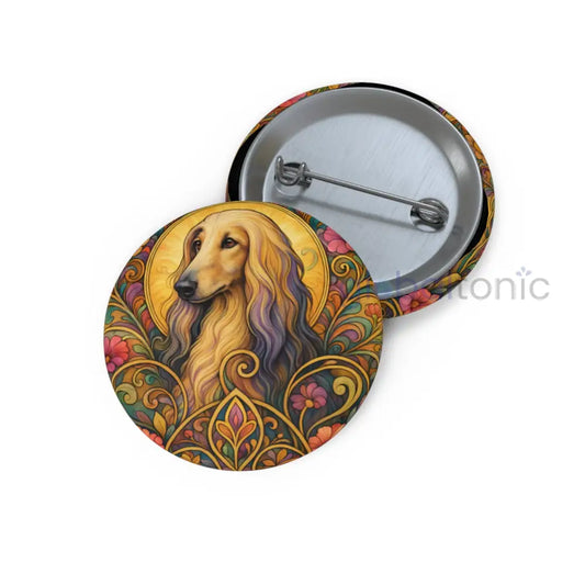 Afghan Dog Pin Button - Vintage Design Gift for Dog Lovers & Pet Owners 1.25’’ Accessories