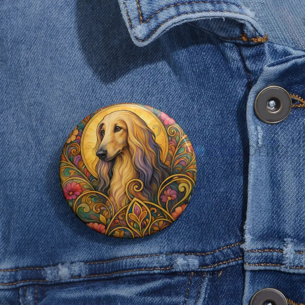 Afghan Dog Pin Button - Vintage Design Gift for Dog Lovers & Pet Owners Accessories
