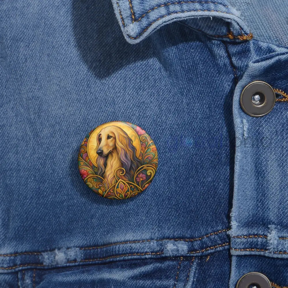 Afghan Dog Pin Button - Vintage Design Gift for Dog Lovers & Pet Owners Accessories