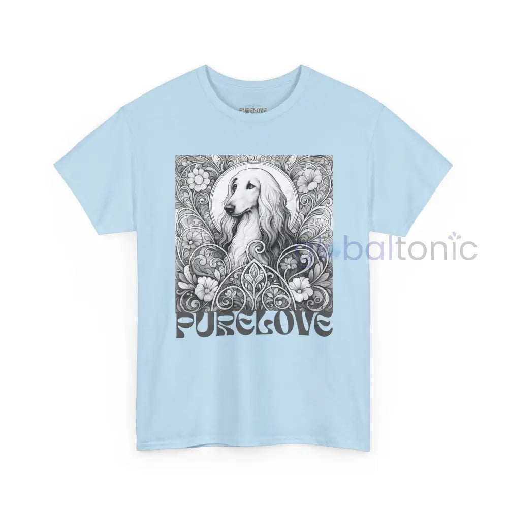 Afghan Vintage Unisex Cotton Tee for Dog Lovers (Black & White) T-Shirt