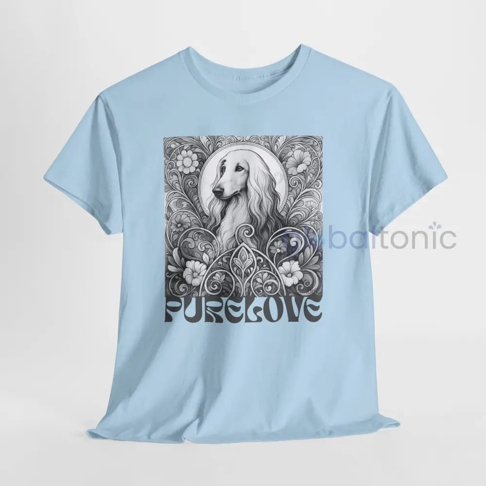 Afghan Vintage Unisex Cotton Tee for Dog Lovers (Black & White) T-Shirt