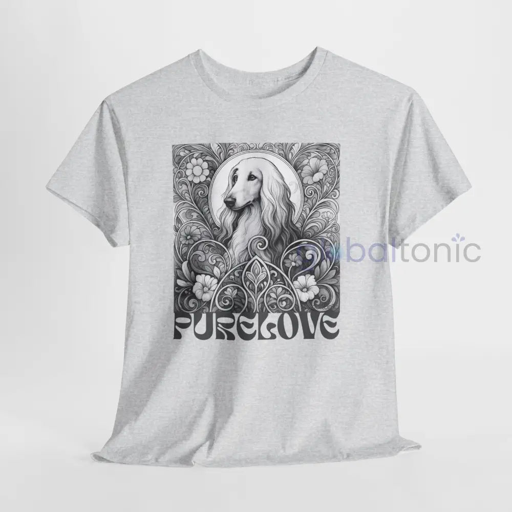 Afghan Vintage Unisex Cotton Tee for Dog Lovers (Black & White) T-Shirt