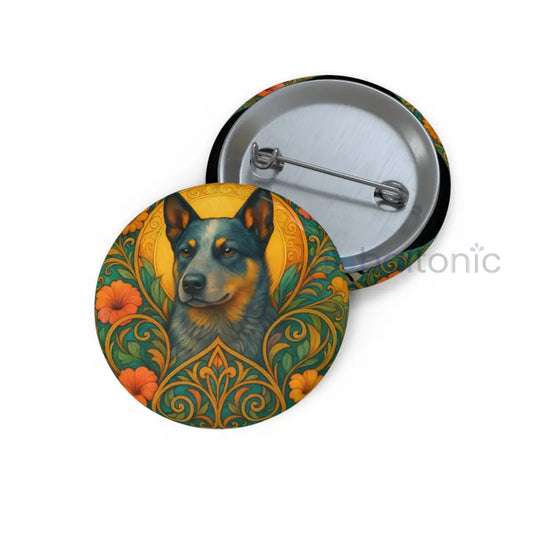 Australian Blue Heeler Dog Pin Button - Vintage Design Gift for Dog Lovers & Pet Owners 1.25’’ Accessories