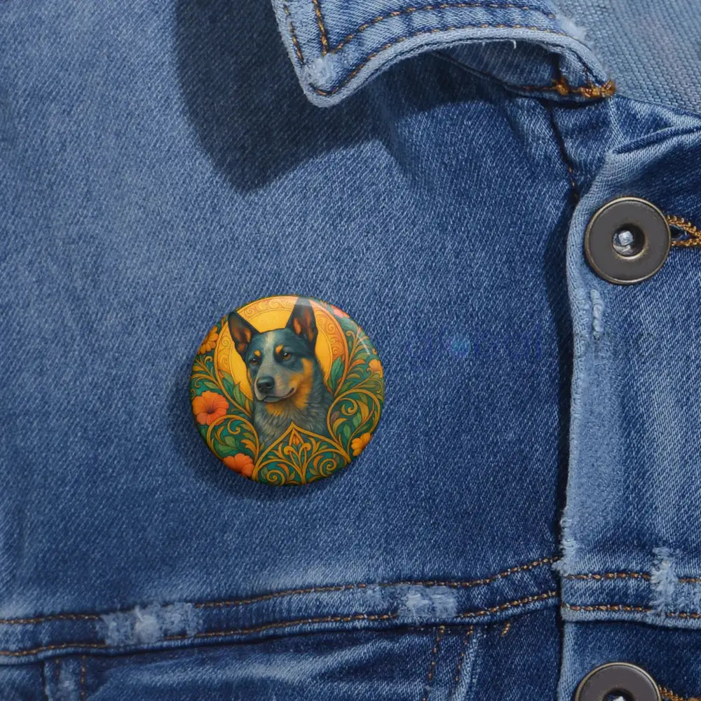 Australian Blue Heeler Dog Pin Button - Vintage Design Gift for Dog Lovers & Pet Owners Accessories
