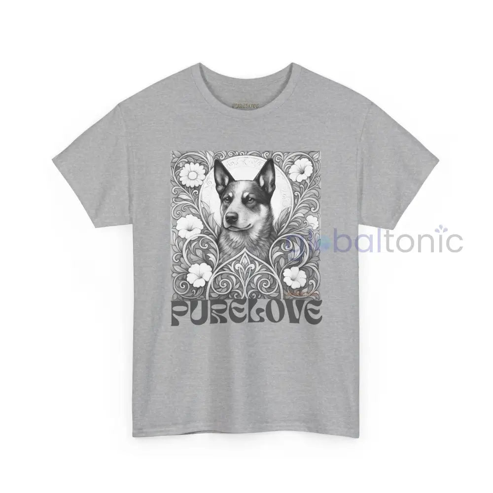 Australian Blue Heeler Vintage Unisex Cotton Tee for Dog Lovers (Black & White) T-Shirt