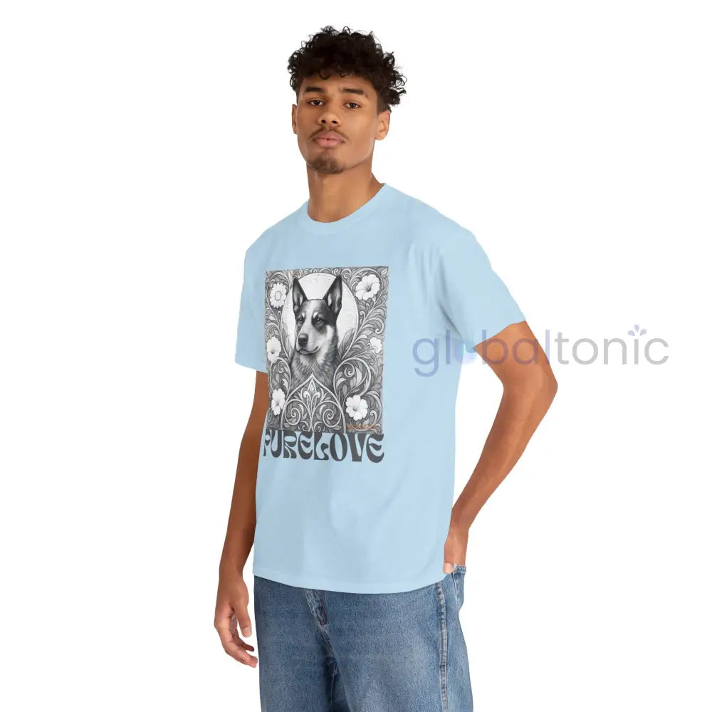 Australian Blue Heeler Vintage Unisex Cotton Tee for Dog Lovers (Black & White) T-Shirt