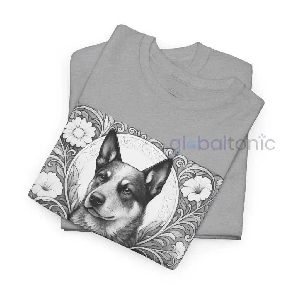 Australian Blue Heeler Vintage Unisex Cotton Tee for Dog Lovers (Black & White) T-Shirt