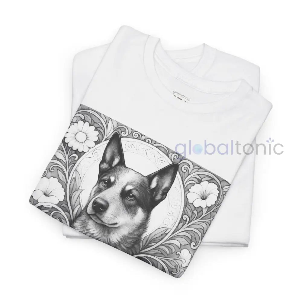 Australian Blue Heeler Vintage Unisex Cotton Tee for Dog Lovers (Black & White) T-Shirt