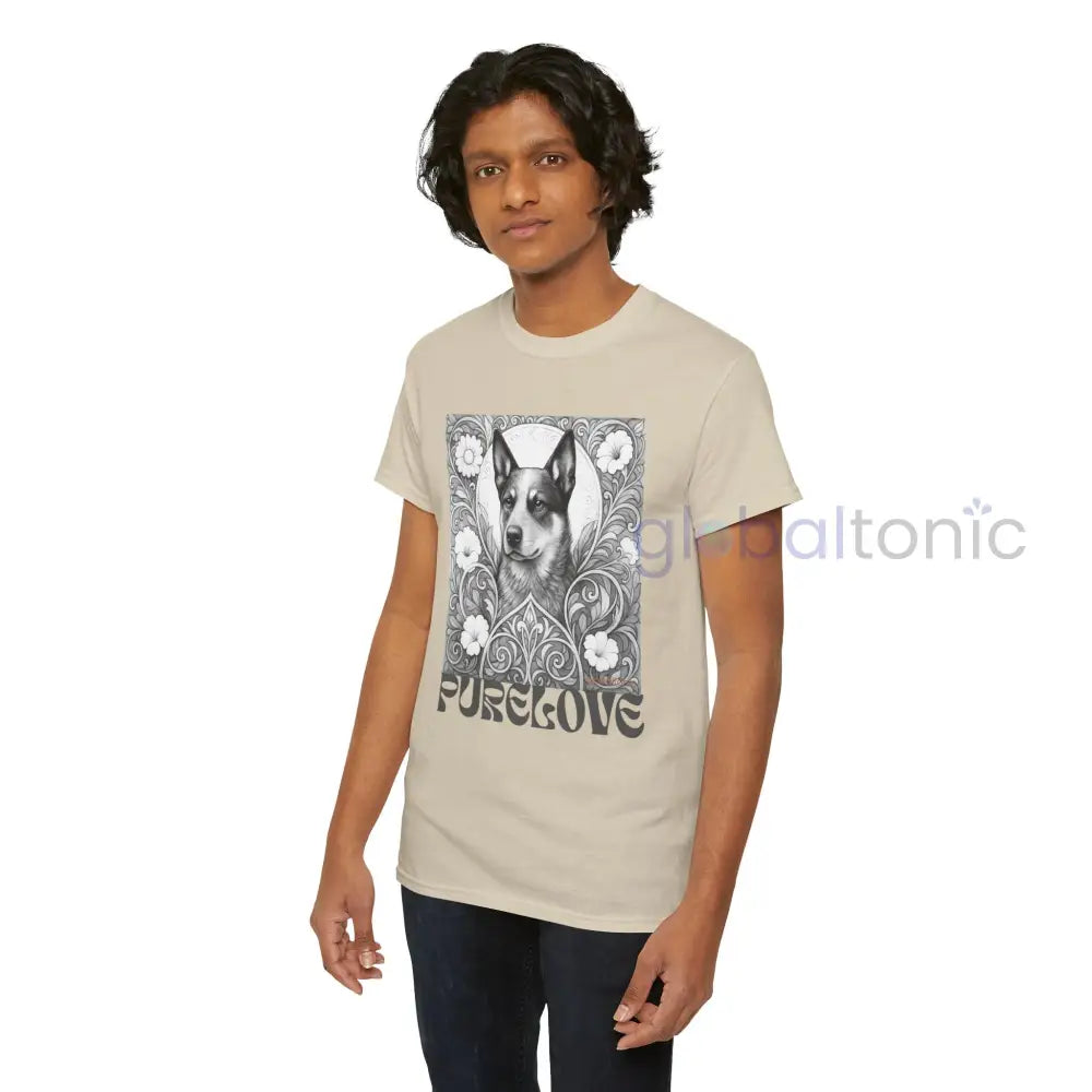 Australian Blue Heeler Vintage Unisex Cotton Tee for Dog Lovers (Black & White) T-Shirt