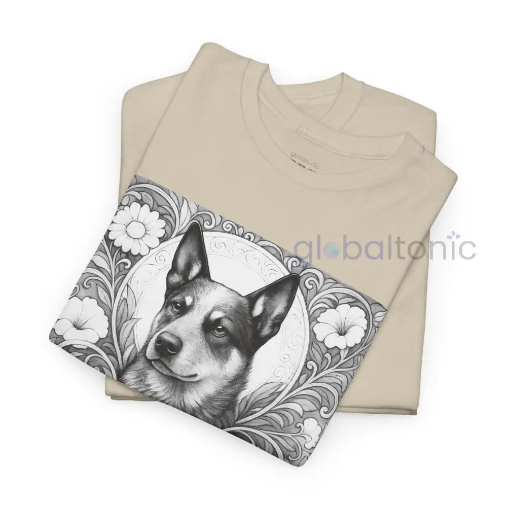 Australian Blue Heeler Vintage Unisex Cotton Tee for Dog Lovers (Black & White) T-Shirt