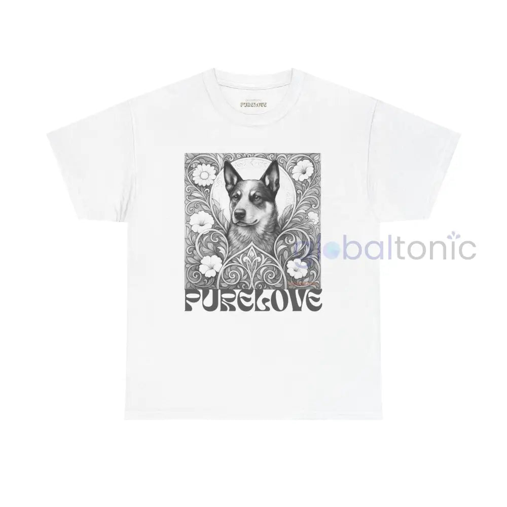 Australian Blue Heeler Vintage Unisex Cotton Tee for Dog Lovers (Black & White) T-Shirt