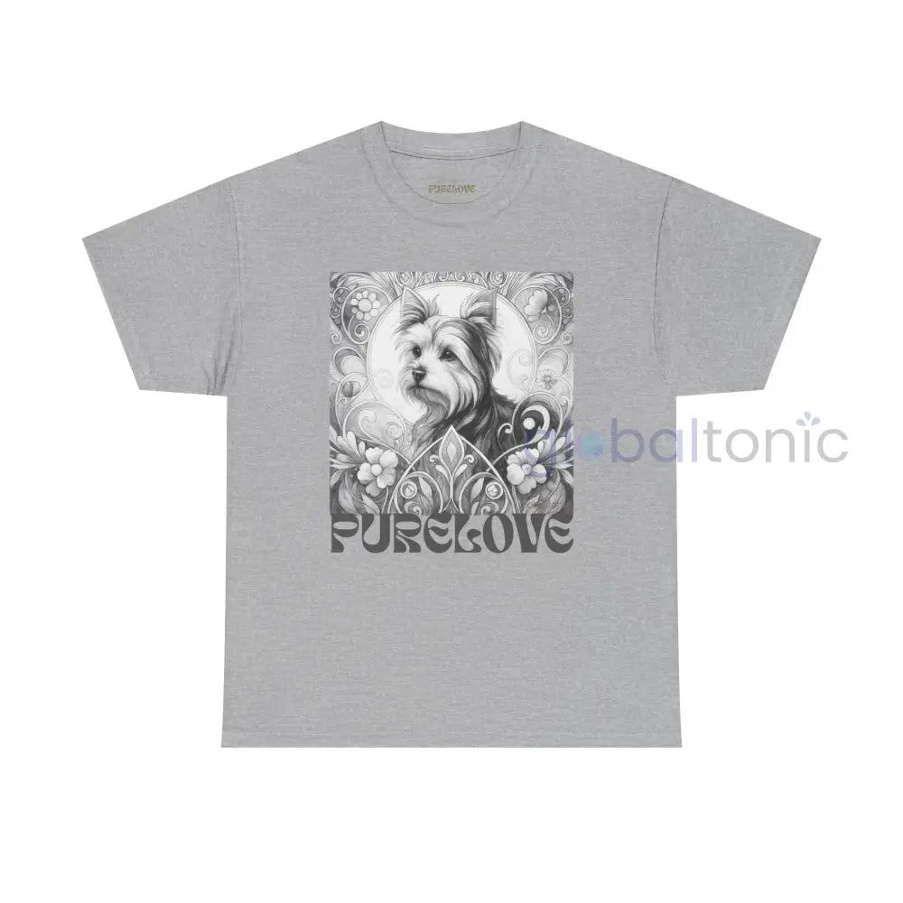 Australian Terrier Vintage Unisex Cotton Tee for Dog Lovers (Black & White) Sport Grey / S T-Shirt