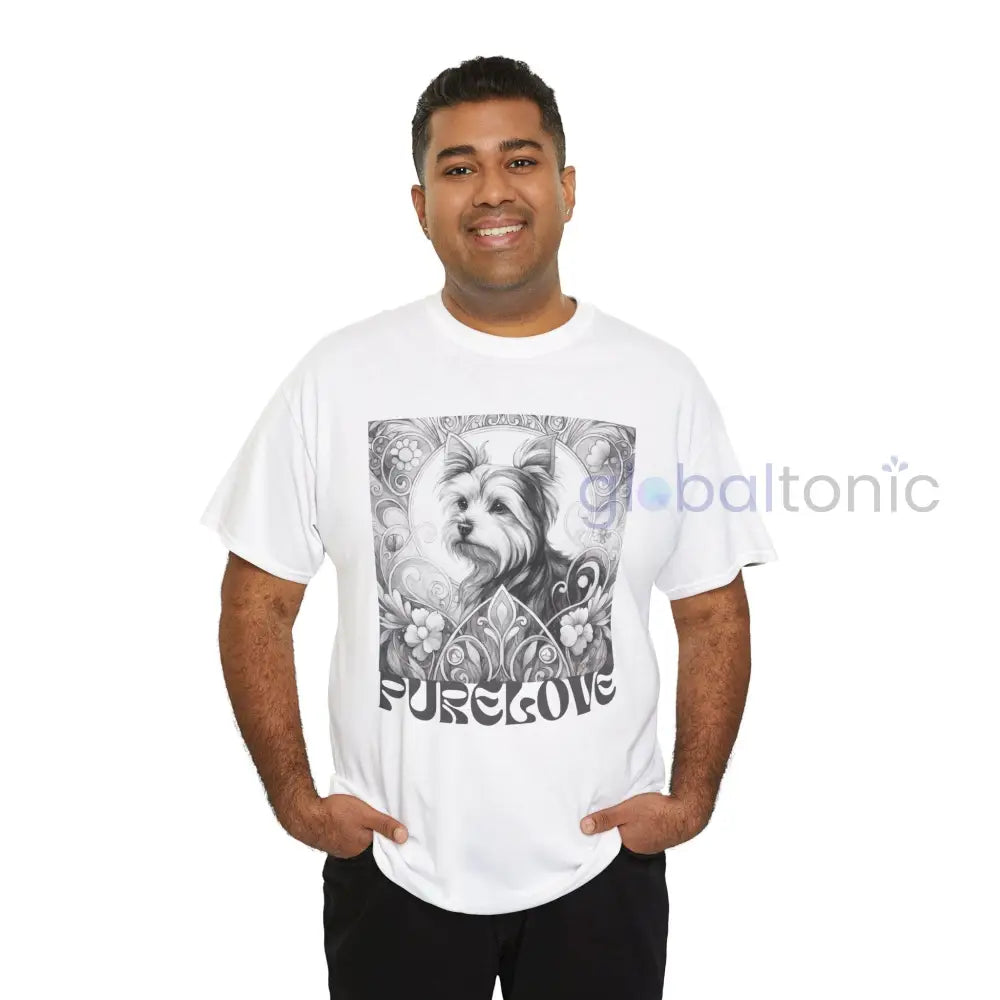 Australian Terrier Vintage Unisex Cotton Tee for Dog Lovers (Black & White) T-Shirt