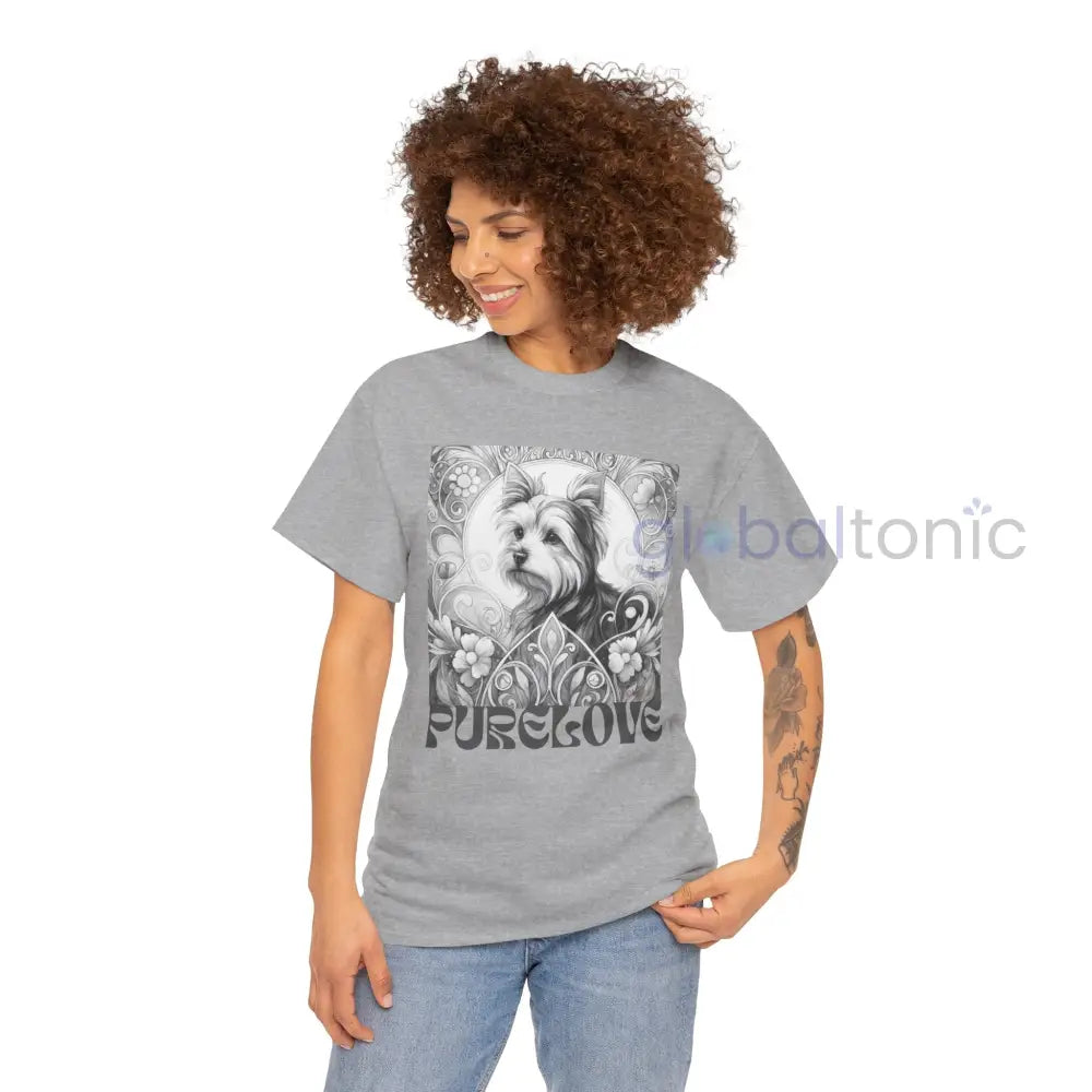Australian Terrier Vintage Unisex Cotton Tee for Dog Lovers (Black & White) T-Shirt