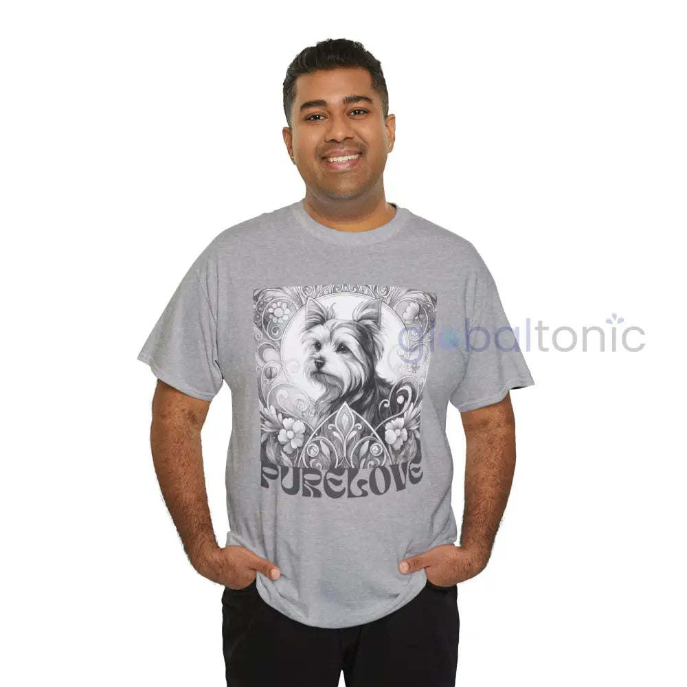 Australian Terrier Vintage Unisex Cotton Tee for Dog Lovers (Black & White) T-Shirt
