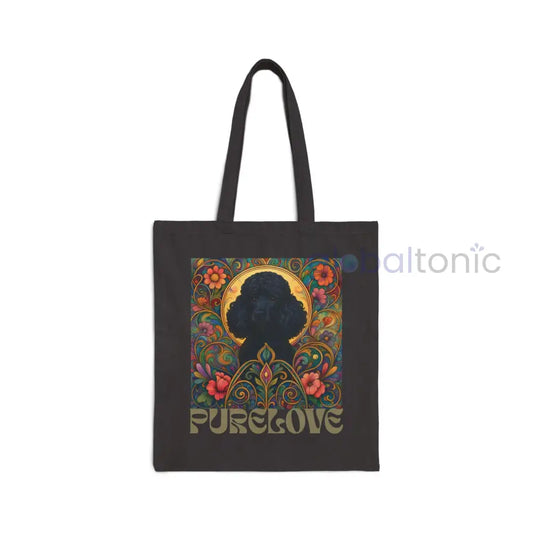 Black Poodle Vintage Dog Lovers Cotton Canvas Tote Bag - Unique Artistic Durable Black / 15’’ x 16’’ Bags