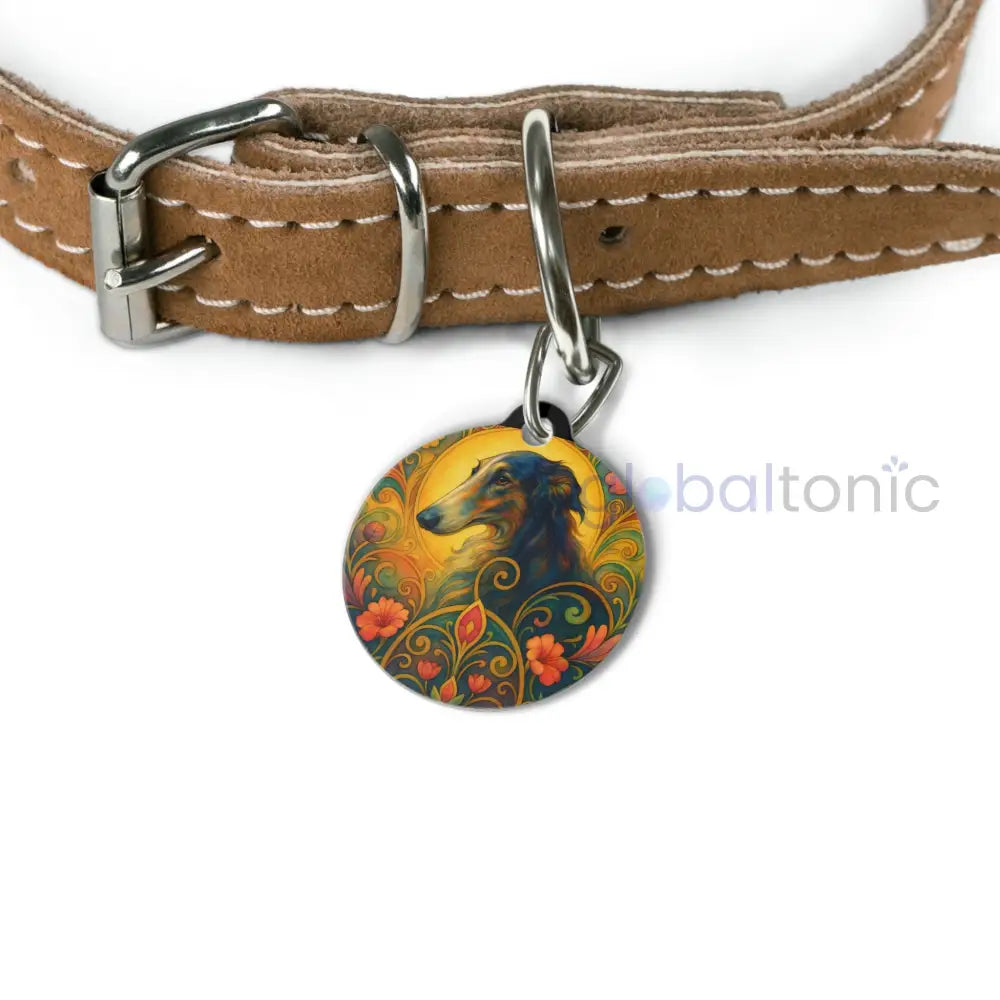 Borzoi Dog Tag - Vintage Design Gift for Dog Lovers & Pet Owners 1’’ Pets