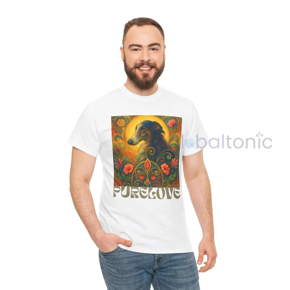 Borzoi Vintage Graphic T-Shirt – Unisex Cotton Tee for Dog Lovers T-Shirt
