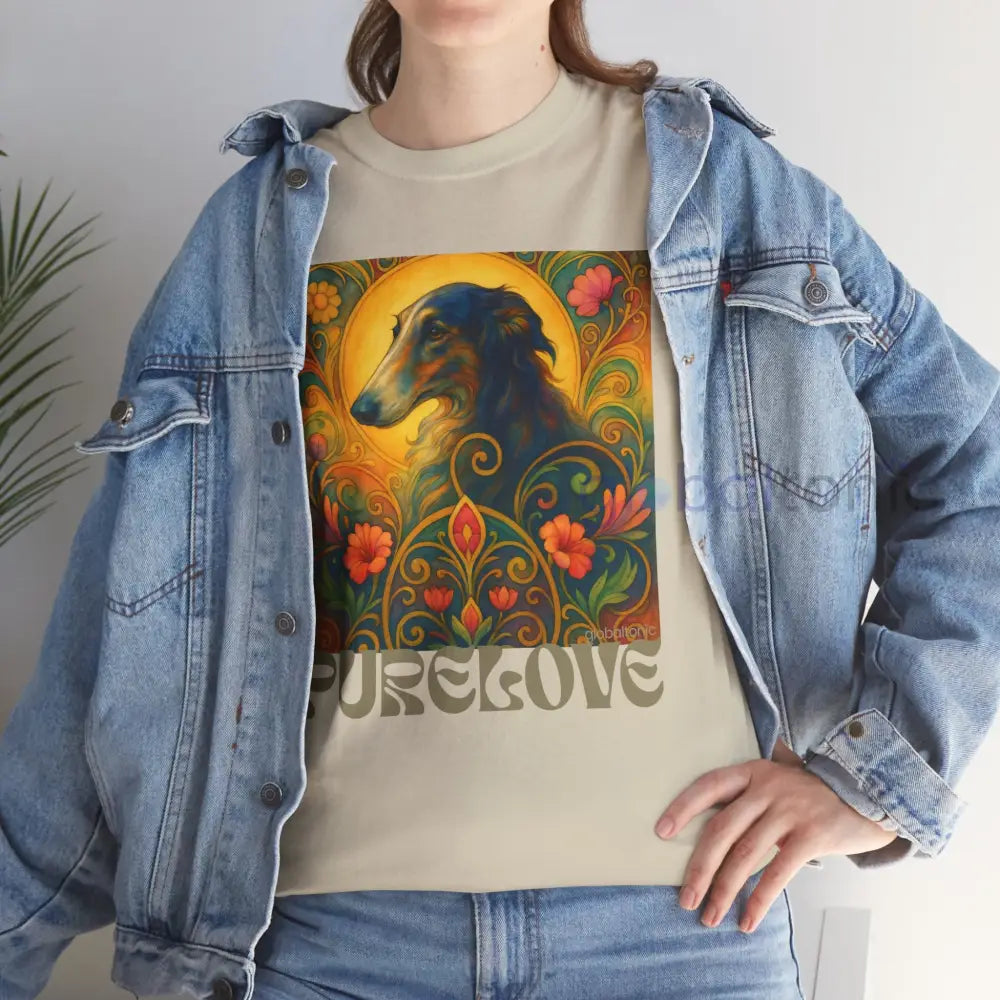 Borzoi Vintage Graphic T-Shirt – Unisex Cotton Tee for Dog Lovers T-Shirt