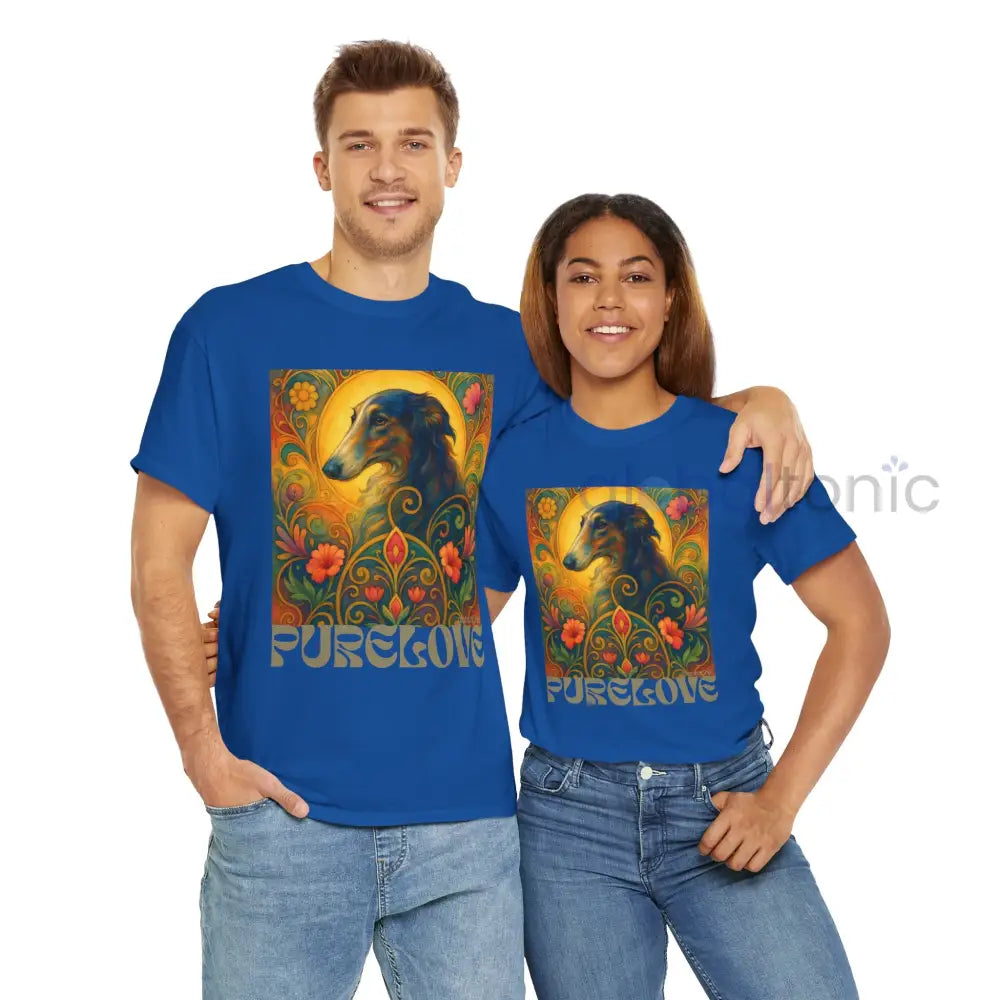 Borzoi Vintage Graphic T-Shirt – Unisex Cotton Tee for Dog Lovers T-Shirt