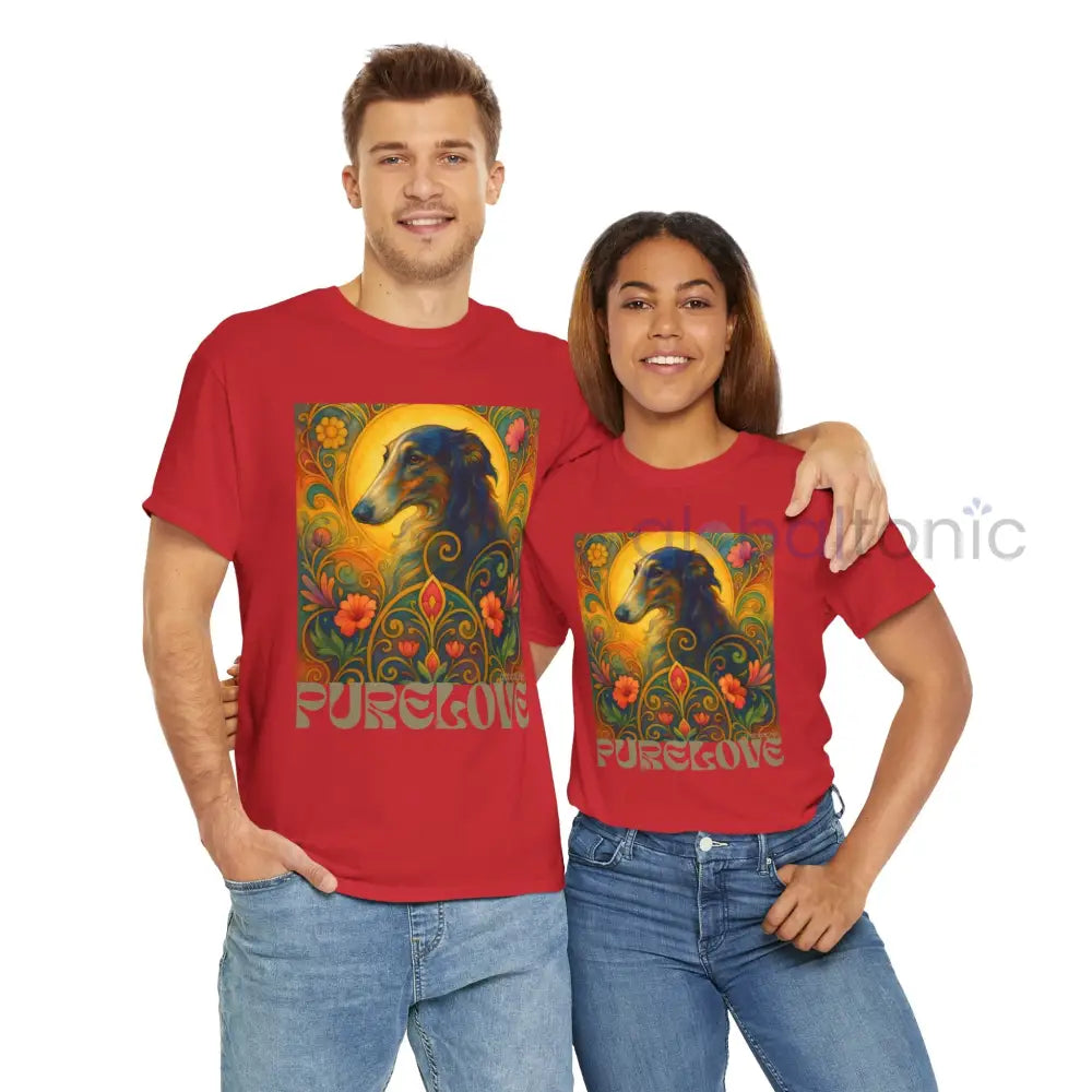 Borzoi Vintage Graphic T-Shirt – Unisex Cotton Tee for Dog Lovers T-Shirt