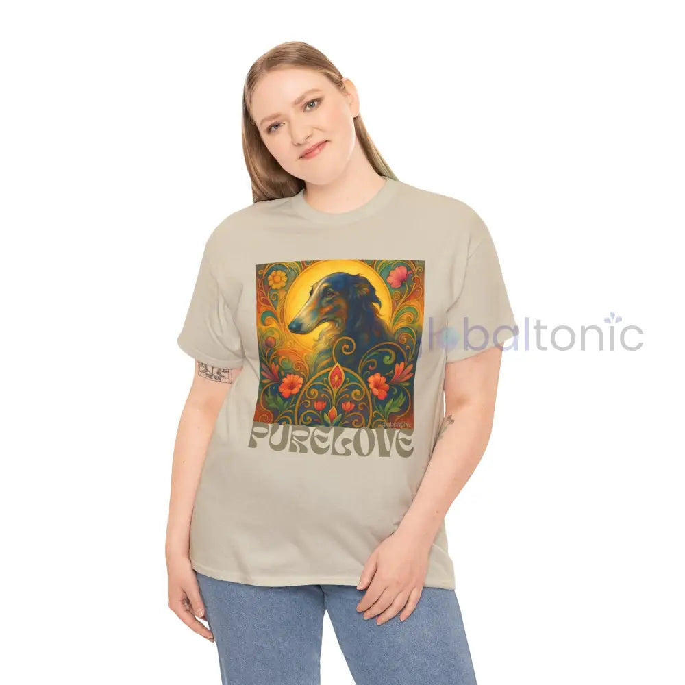 Borzoi Vintage Graphic T-Shirt – Unisex Cotton Tee for Dog Lovers T-Shirt
