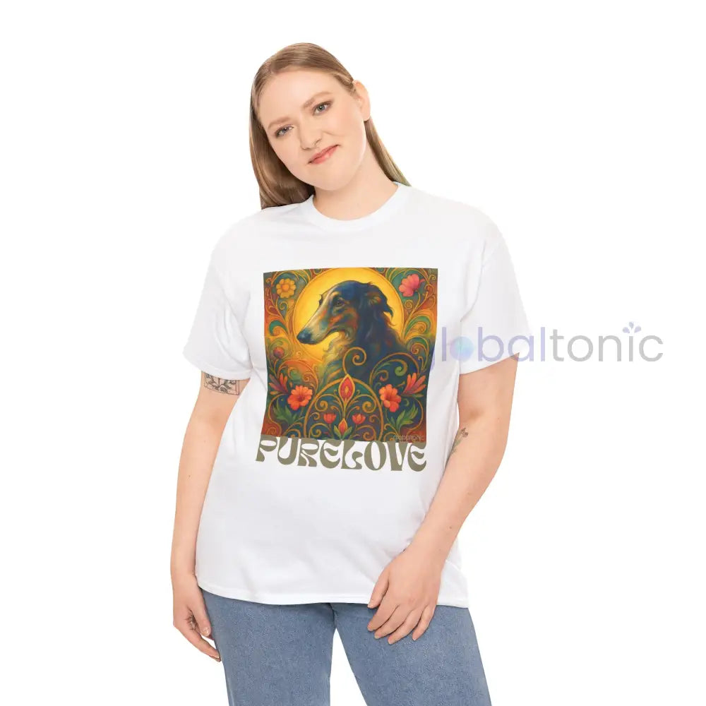 Borzoi Vintage Graphic T-Shirt – Unisex Cotton Tee for Dog Lovers T-Shirt