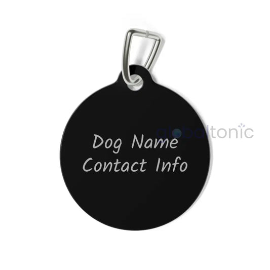 Collie Dog Tag (Black & White) - Vintage Design Gift for Dog Lovers & Pet Owner 1’’ Pets