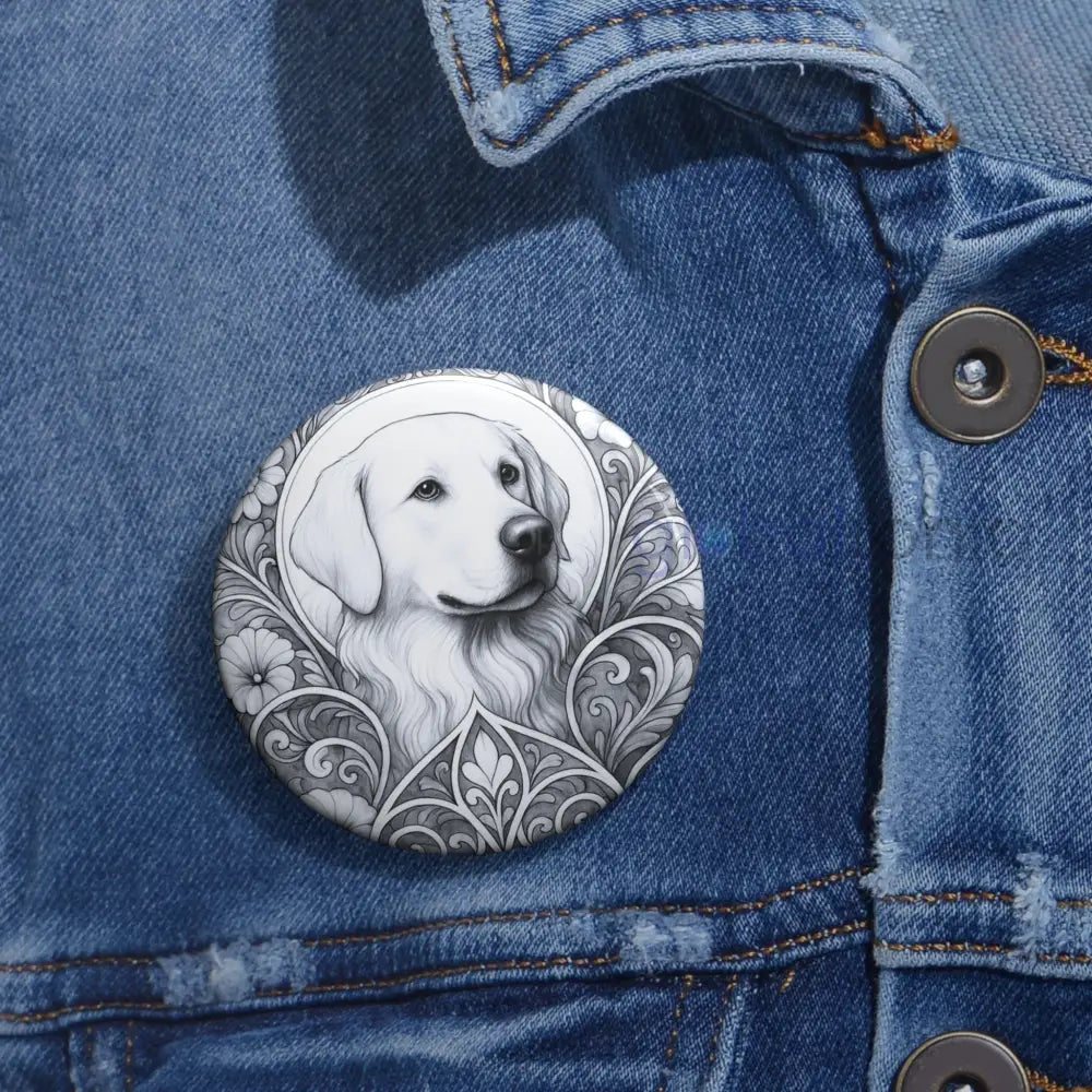 Golden Labrador Dog Pin Button - Vintage Design Gift for Dog Lovers & Pet Owners Accessories