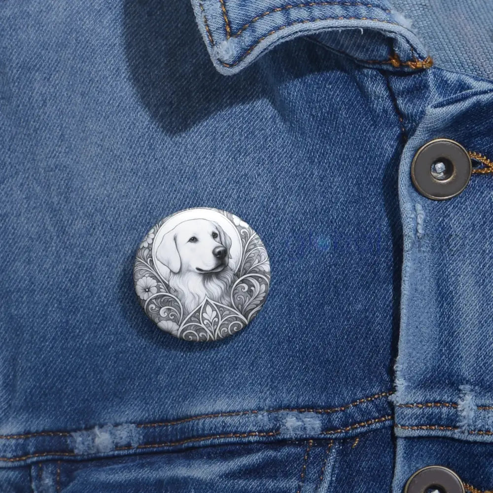 Golden Labrador Dog Pin Button - Vintage Design Gift for Dog Lovers & Pet Owners Accessories