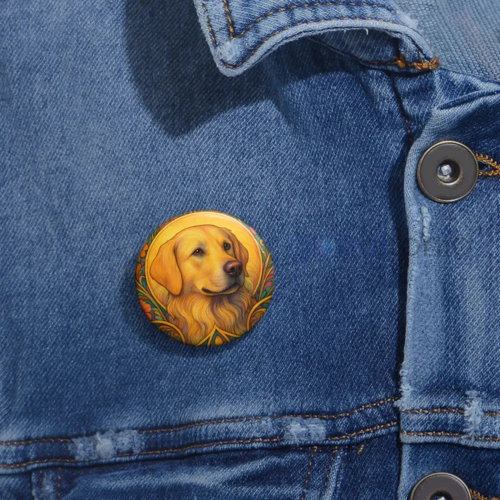 Golden Labrador Dog Pin Button - Vintage Design Gift for Dog Lovers & Pet Owners Accessories