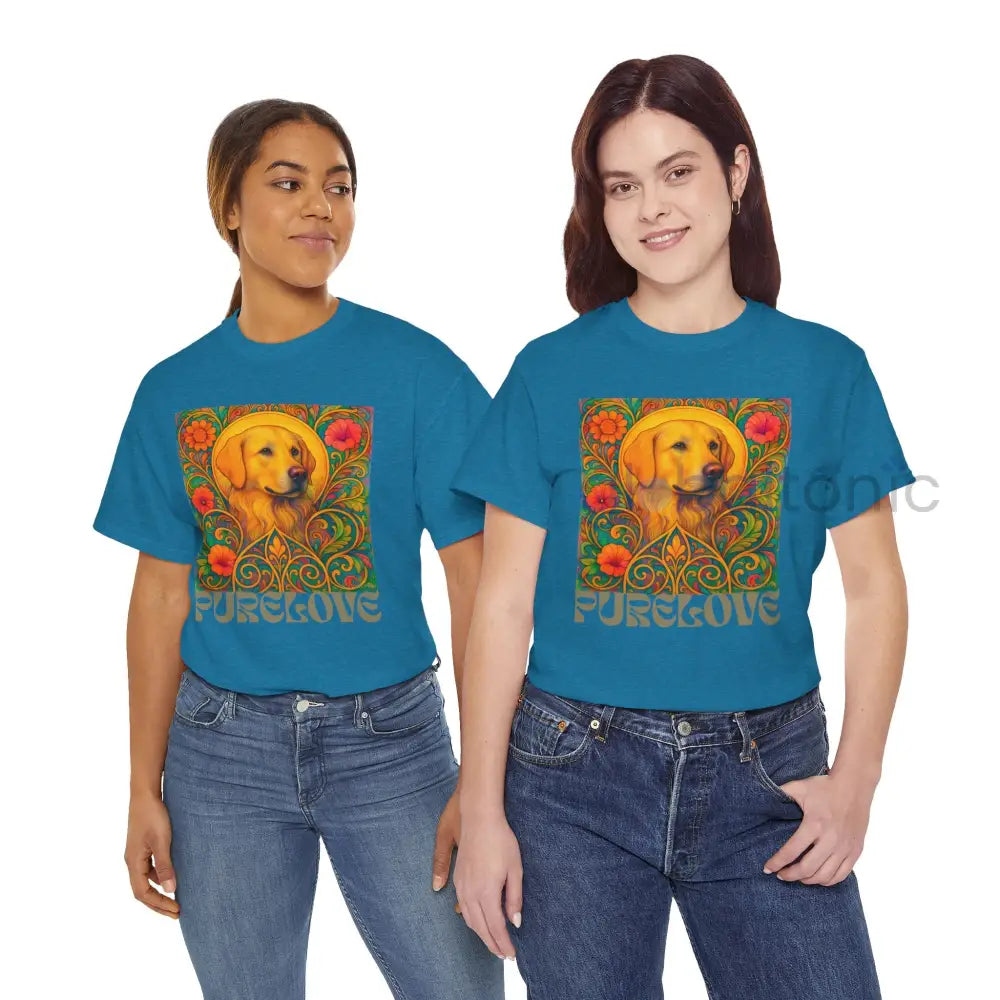 Golden Labrador Vintage Graphic T-shirt - Unisex Cotton Tee for Dog Lovers T-Shirt