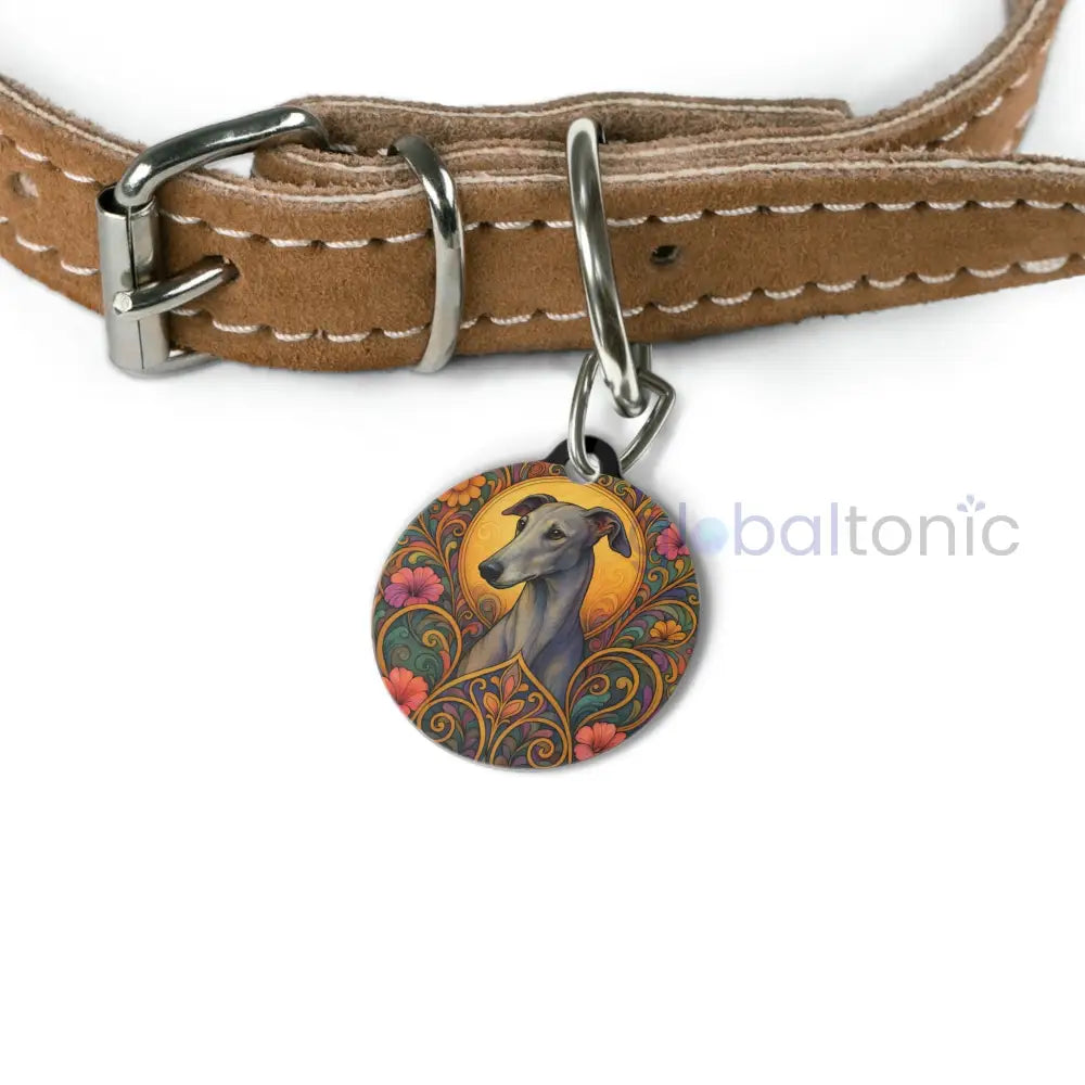 Greyhound Dog Tag - Vintage Design Gift for Dog Lovers & Pet Owners 1’’ Pets