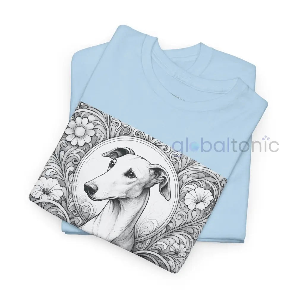 Greyhound Vintage Unisex Cotton Tee for Dog Lovers (Black & White) T-Shirt