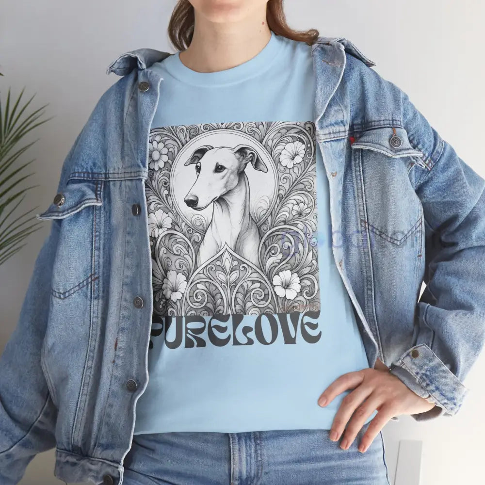 Greyhound Vintage Unisex Cotton Tee for Dog Lovers (Black & White) T-Shirt
