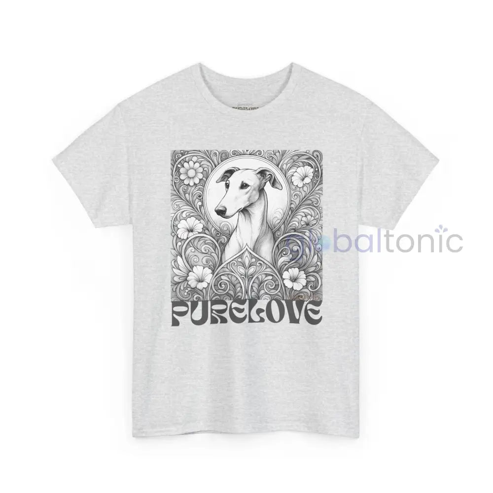 Greyhound Vintage Unisex Cotton Tee for Dog Lovers (Black & White) T-Shirt
