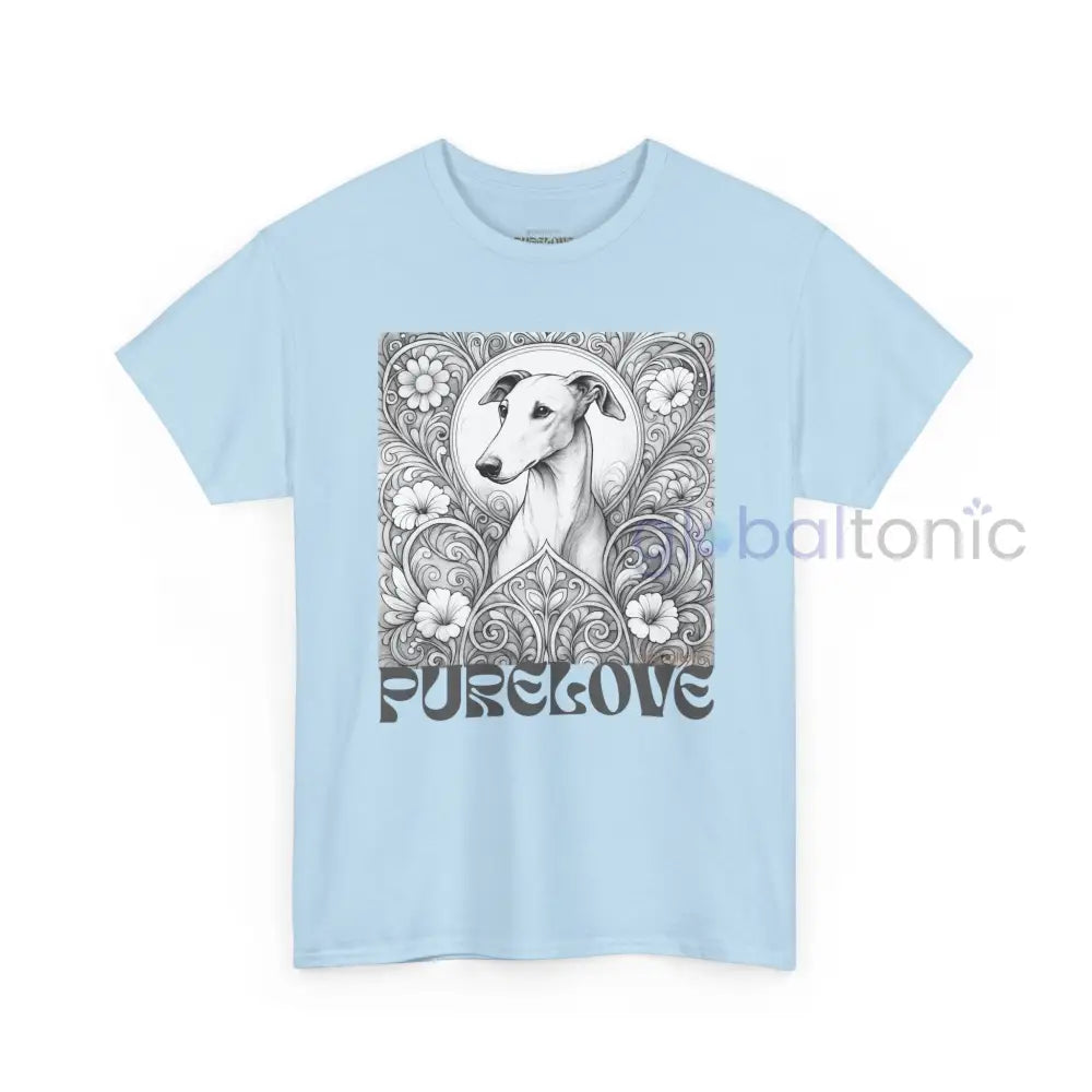 Greyhound Vintage Unisex Cotton Tee for Dog Lovers (Black & White) T-Shirt