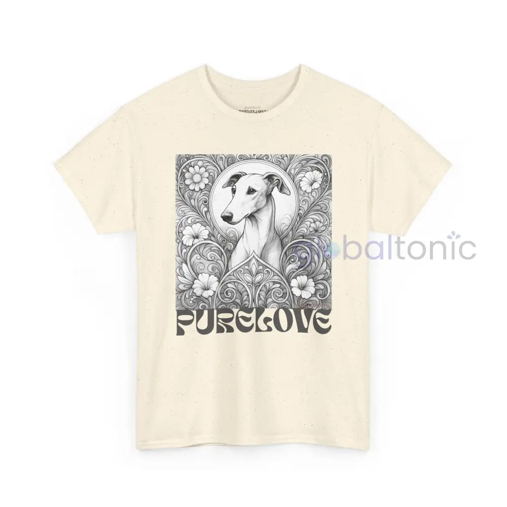 Greyhound Vintage Unisex Cotton Tee for Dog Lovers (Black & White) T-Shirt